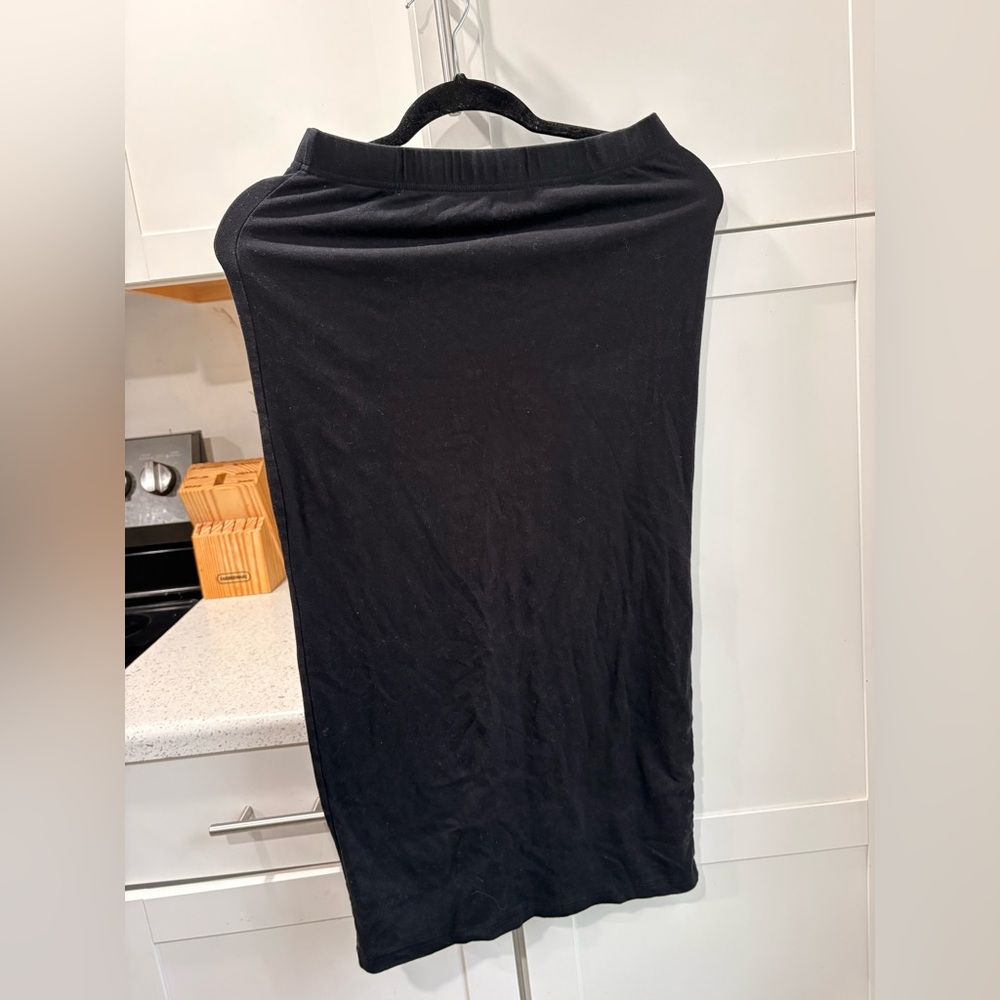 SHEIN Black Knit Midi Pencil Skirt